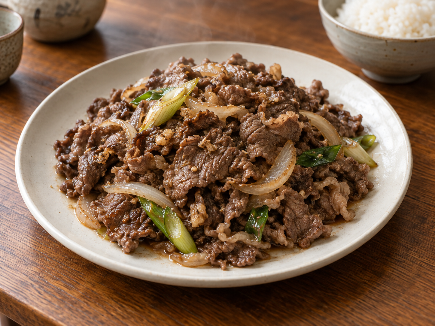 Koreanisches Rindfleisch in Soja-Sesam-Marinade