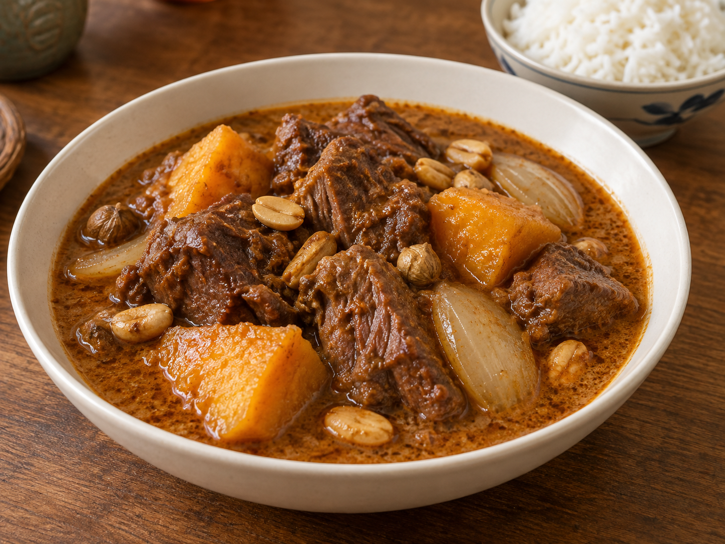 Massaman-Rindercurry mit Süßkartoffeln